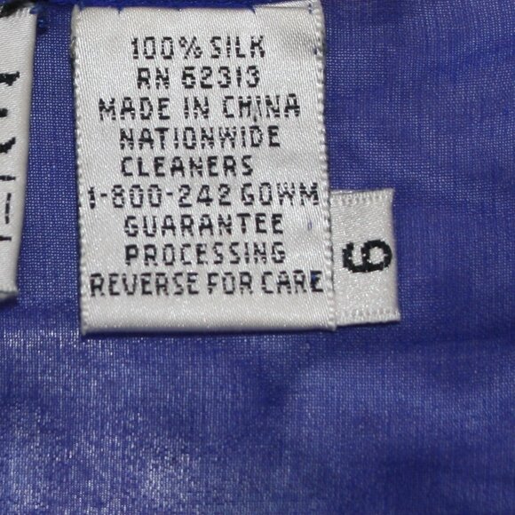 OLEG CASSINI Jacket Silk Sheer Formal Beaded Cuffs Long Sleeve Royal Blue 6 - Picture 8 of 14